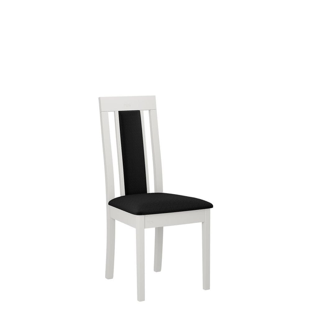 Veneti Kuchynská stolička s čalúneným sedákom ENELI 11 - biela / čierna